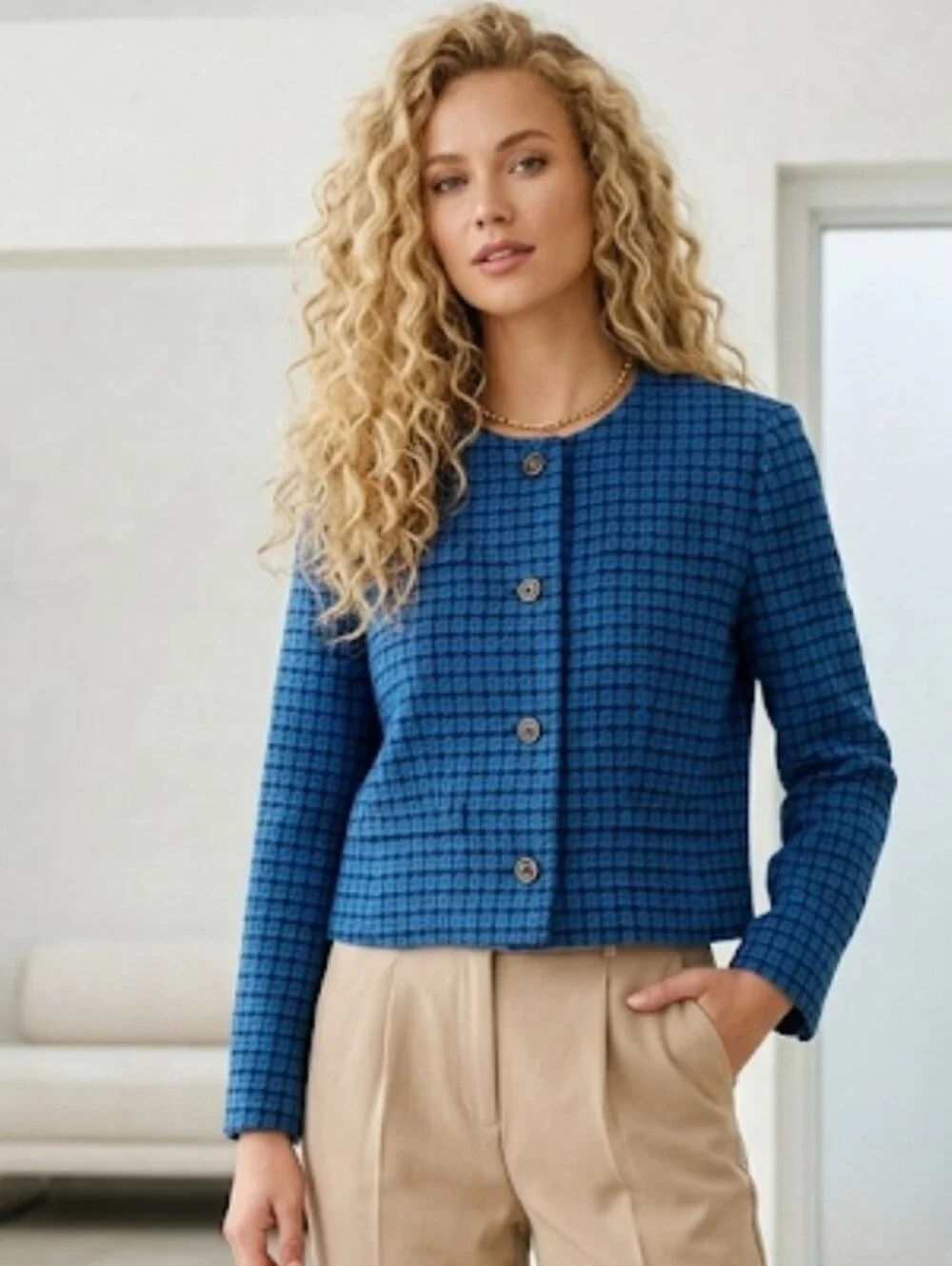 Vintage Pendleton Tweed Wool Crop Blazer
